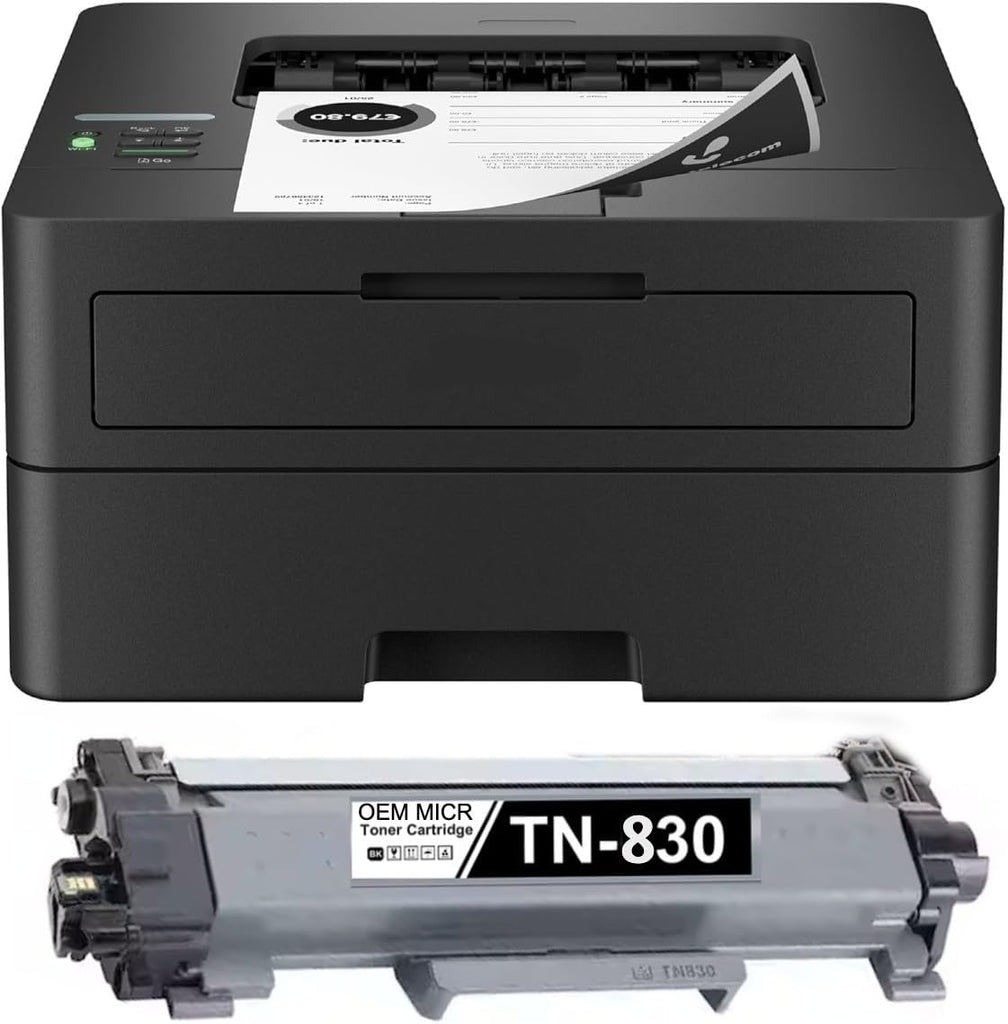 Brother HL-L2460DW Printer with OEM Modified TN830 MICR Cartridge