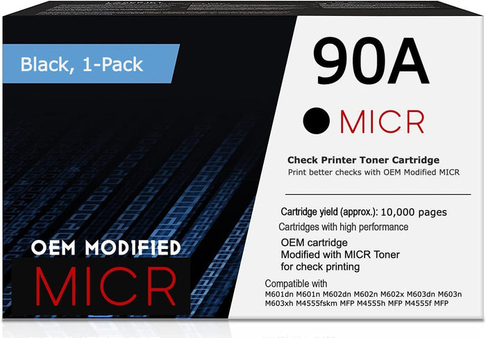 HP 90A OEM Modified CE390A MICR Toner Cartridge