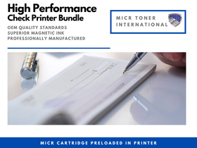 HP M402n Renewed LaserJet Pro Check Printer with 1 MTI 26A MICR Cartridge