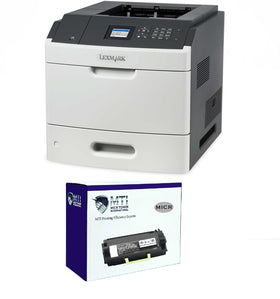 Lexmark MS810dn Renewed Check Printer with 1 MTI 52D1000 MICR Cartridge