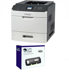 Lexmark MS810dn Renewed Check Printer with 1 MTI 52D1H00 High Yield MICR Cartridge