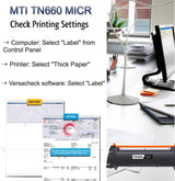 Brother TN760 OEM Modified TN-760 MICR Toner Cartridge (High Yield)