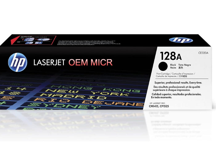 HP 128A OEM Modified CE320A MICR Toner Cartridge
