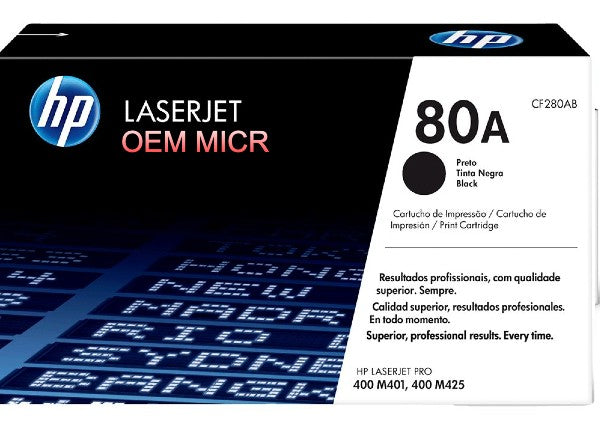 HP 80A OEM Modified CF280A MICR Toner Cartridge