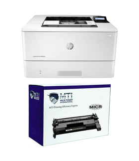 HP M404dn LaserJet Pro Printer and 1 CF258A MTI MICR Cartridge