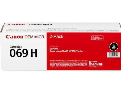 Canon 069H OEM Modified MICR Toner Cartridge (High Yield, 2-Pack)