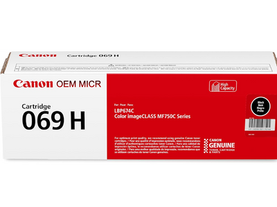 Canon 069H OEM Modified MICR Toner Cartridge (High Yield)