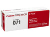 Canon 071 OEM Modified 5645C001 MICR Toner Cartridge (2-Pack)