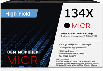 HP 134X W1340X OEM Modified MICR Toner Cartridge (High Yield)