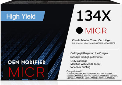 HP 134X W1340X OEM Modified MICR Toner Cartridge (High Yield)