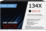 HP 134X W1340X OEM Modified MICR Cartridge (High Yield, 2-Pack)