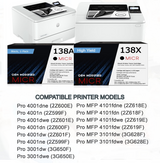 HP 138X OEM Modified W1380X MICR Toner Cartridge (High Yield)