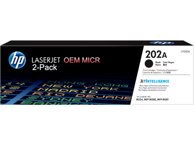 HP 202A CF500A OEM Modified MICR Toner Cartridge (2-Pack)
