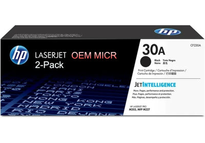 HP 30A CF230A OEM Modified MICR Toner Cartridge (2-Pack)
