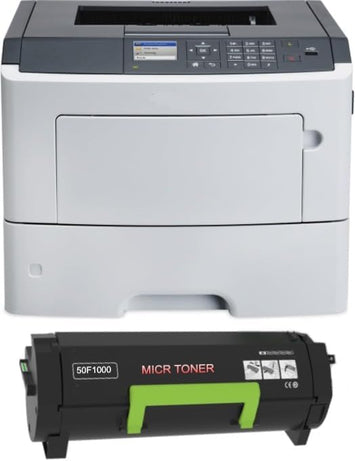 Lexmark MS610DN Laser Check Printer (Renewed) with 501H 50F1H00 MICR Cartridge