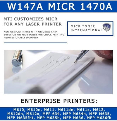 HP 147A OEM Modified W1470A MICR Toner Cartridge