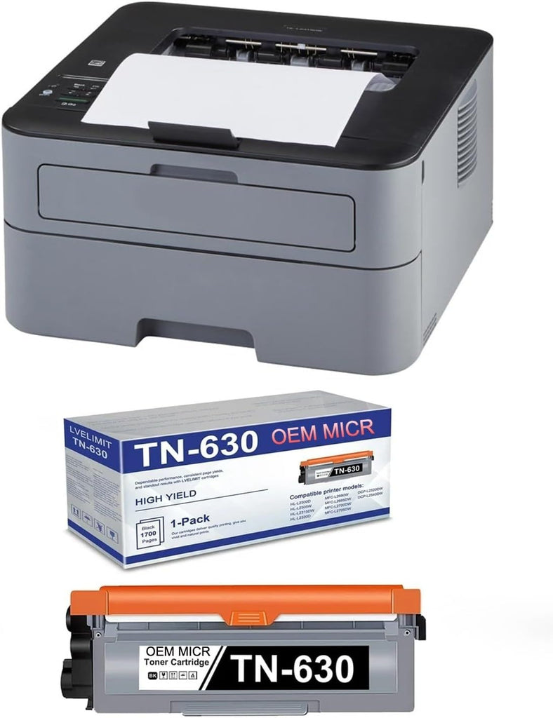 Brother HL-L2305W MICR Check Printer with OEM TN-630 MICR Toner Cartri ...