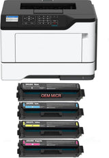 Lexmark CS331DW Color Check Printer with OEM Modified MICR Cartridge + 3 CMY Toner Set