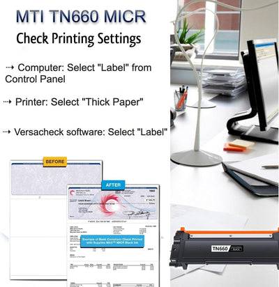 MTI TN660 Compatible Brother TN-660 MICR Cartridge (High Yield)