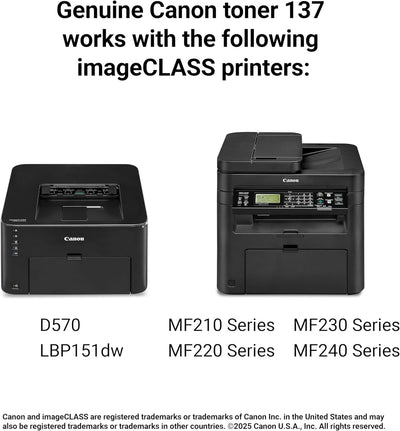 Canon 137 OEM Modified 9435B001AA MICR Toner Cartridge (2-Pack)