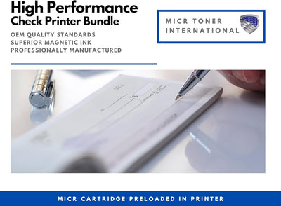 HP M404dw LaserJet Pro Printer and 1 CF258A MTI MICR Cartridge