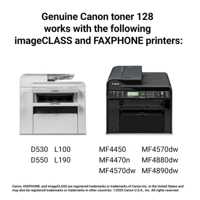 Canon 128 OEM Modified 3500B001 MICR Toner Cartridge