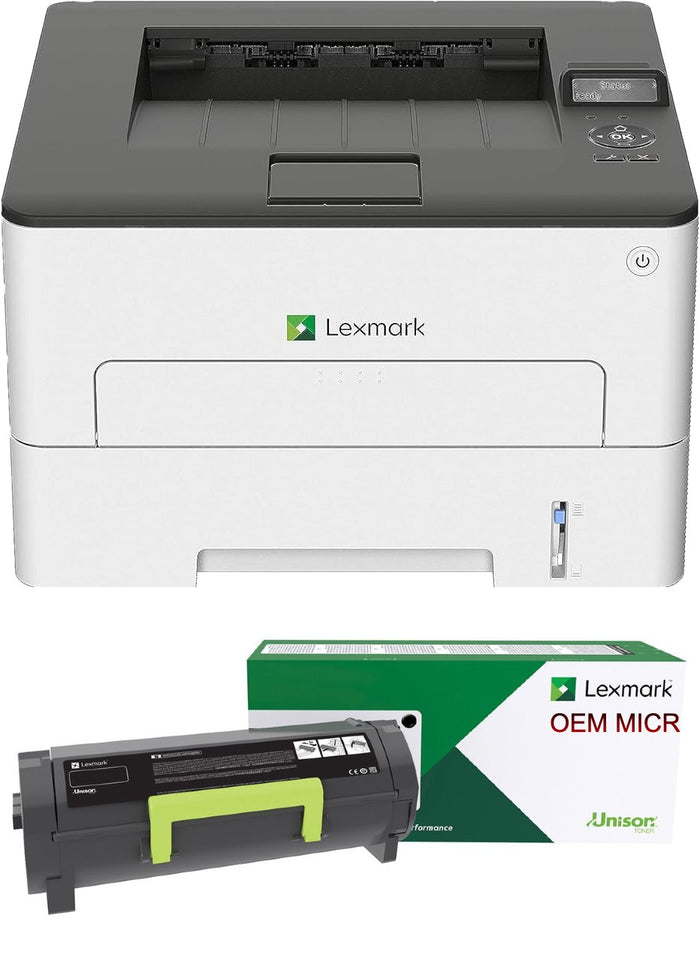 Lexmark B2236dw Check Printer with B221000 OEM Modified MICR Cartridge