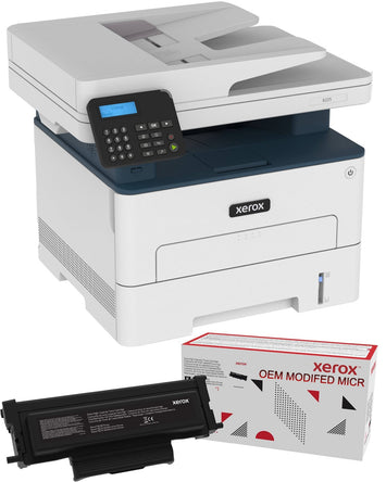 Xerox B225DNI Check Printer with 006R04399 OEM Modified MICR Cartridge