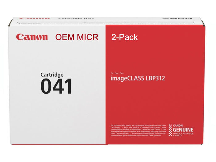 Canon 041 OEM Modified 0452C001 MICR Toner Cartridge (2-Pack)