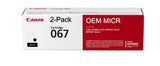 Canon 067 OEM Modified MICR Toner Cartridge (2-Pack)