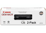 Canon 126 OEM Modified 3483B001 MICR Toner Cartridge (2-Pack)