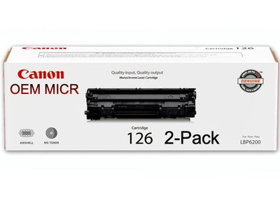 Canon 126 OEM Modified 3483B001 MICR Toner Cartridge (2-Pack)