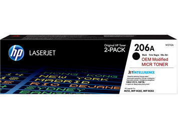 HP 206A OEM Modified W2110A MICR Toner Cartridge (2-Pack)