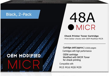 HP 48A CF248A OEM Modified MICR Toner Cartridge (2-Pack)