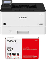 Canon LBP236dw Check Printer with 2 OEM Modified CRG 057 MICR Toner Cartridges
