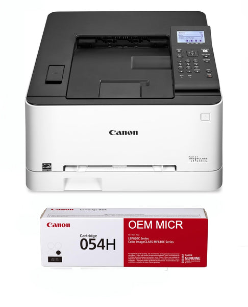 Canon imageCLASS LBP622Cdw Check Printer with 2 OEM Modified 054H MICR Cartridges (High Yield)