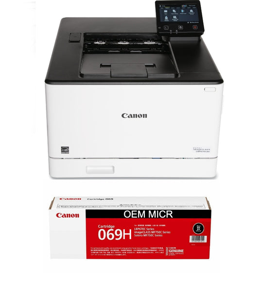 Canon ImageCLASS LBP674Cdw Color Check Printer with 1 OEM Modified 069H MICR (High Yield)