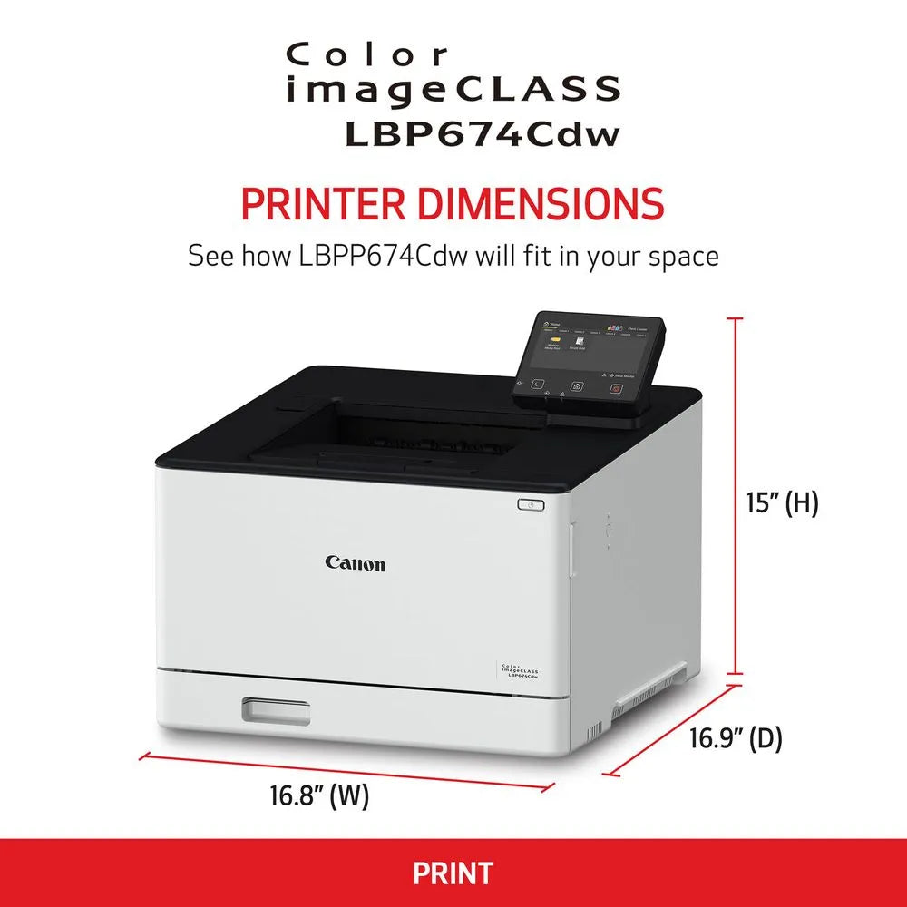 Canon ImageCLASS LBP674Cdw Color Check Printer with 1 MTI CRG 069 MICR ...