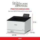 Canon ImageCLASS LBP674Cdw Color Check Printer with 1 MTI CRG 069 MICR Cartridge