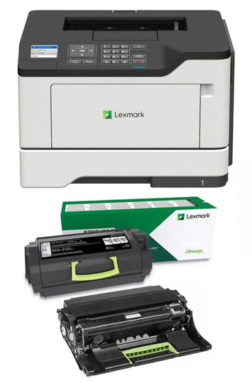 Lexmark MS521dn Wireless Check Printer with 56F1000 OEM MICR Toner and 56F0Z00 Drum
