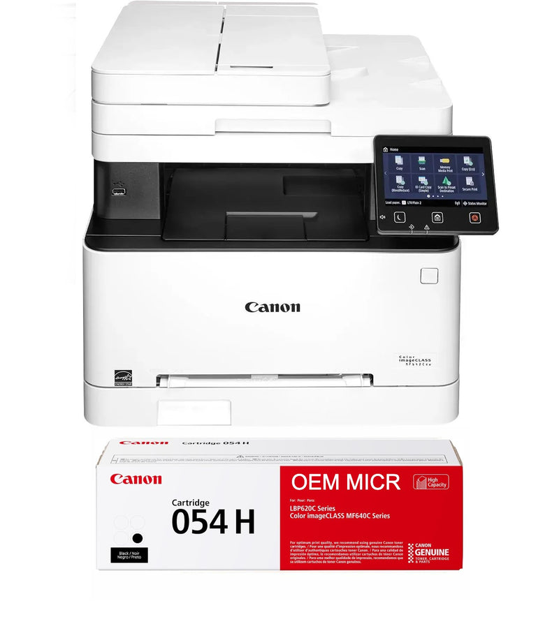 Canon imageCLASS MF642Cdw Check Printer with 1 OEM 054H MICR