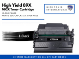 HP 89X OEM Modified CF289X MICR Toner Cartridge (High Yield)
