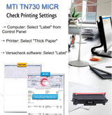 MTI TN730 Compatible Brother TN-730 MICR Cartridge