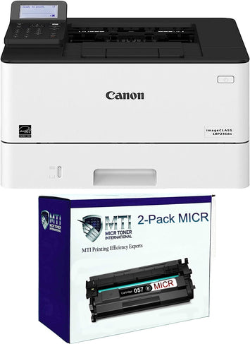 Canon LBP236dw Check Printer with 2 MTI Compatible CRG 057 MICR Cartridges