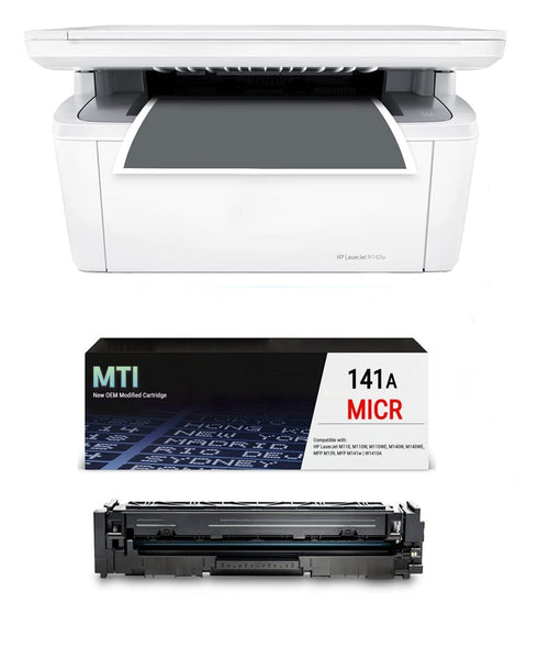 HP M110w LaserJet Check Printer Bundle with 141A Modified OEM MICR Cartridge