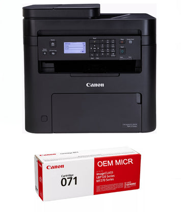 Canon imageCLASS MF273dw Check Printer with 1 OEM Modified 071 MICR Cartridge