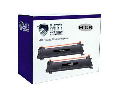 MTI TN-450 Compatible Brother TN450 MICR Toner Cartridge (2-Pack)