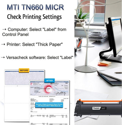 Brother TN760 OEM Modified TN-760 MICR Toner Cartridge (High Yield)