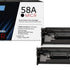 HP 58A OEM Modified CF258A MICR Toner Cartridge (2-Pack)