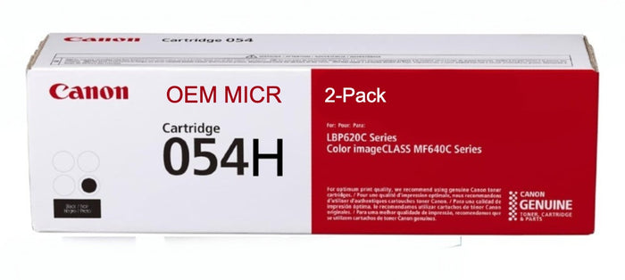 Canon 054H OEM Modified CRG-054H MICR Cartridge (High Yield, 2-Pack)